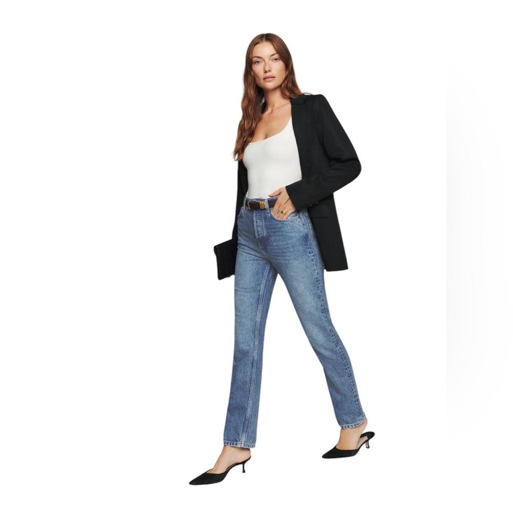 Reformation | Cynthia High Rise Straight-Leg Jeans - Colorado Wash - Size 29P